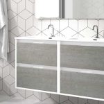 Duplach Zao Hvit Cemento 120 m/led speil