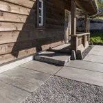 Skifer Tråkkheller 80 x120cm huggede kanter 4-6cm Lys Oppdal