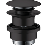 HG Push Open bunnventil sort