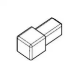 2/3 VEIS HJØRNE FIRKANT ZQVN/10/EI ALUMINIUM METAL DARK 10MM, PROFILPAS