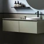 Vedum Flow servantskap med 2 skuffer og høyrestilt Zone vask