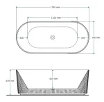 Sanipro Maldivene badekar 180x80xH61 - Bilde 2