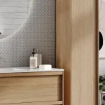 Studio høyskap lys eik 40x180cm, vendbart