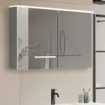 Studio speilskap med 2 dører i malt overflate 100cm